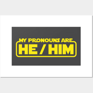 pronound he him Posters and Art